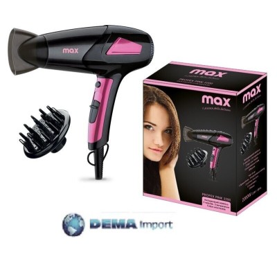 Asciugacapelli Max Italia Profex Pink 2200 Concentratore Diffusore d'aria 2200w