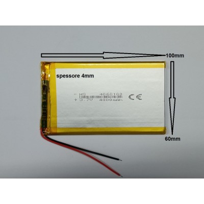 batterie a litio di polimeri 3.7 v  4000 mAh ricaricabili DEVICE TABLET iPAD 4060100