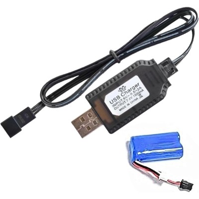 7.4V cavo di ricarica USB spina a 3pin al connettore USB caricabatteria al litio