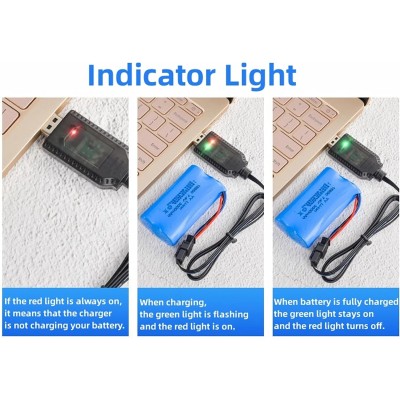 7.4V cavo di ricarica USB spina a 3pin al connettore USB caricabatteria al litio