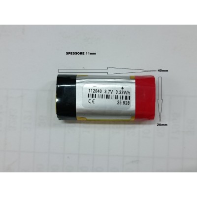 batteria rettangolare 112040 Wh3.33 LiPo 3.7v  per la sigaretta elettronica vaporesso