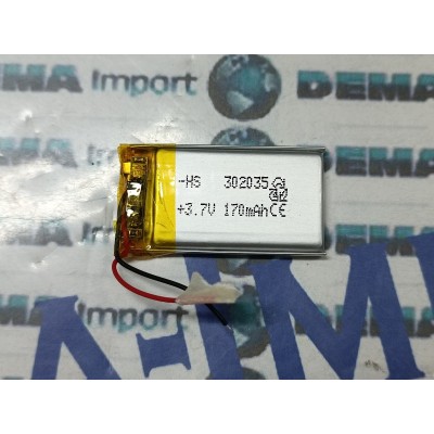 BATTERIE al polimeri di litio a celle 3,7 volt 170 mAh 302035 dispositivi elettrici basso drenaggio