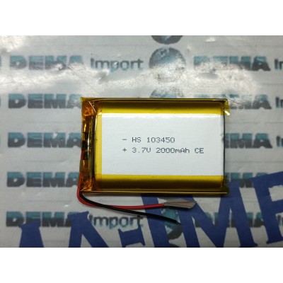 BATTERIE al polimeri di litio a celle 3,7 volt 2000 mAh 103450 dispositivi elettrici basso drenaggio